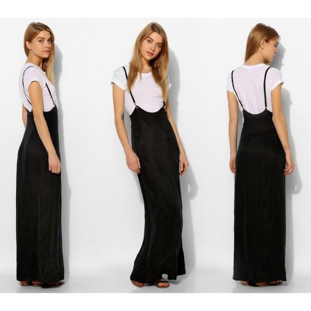 NWOT Silence + Noise Suspender Maxi Skirt Size S